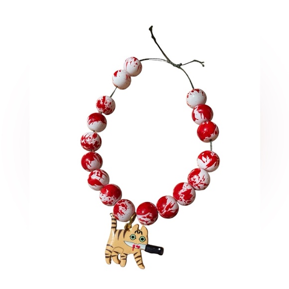 spooky cat beaded adjustable bracelets - Picture 3 of 3